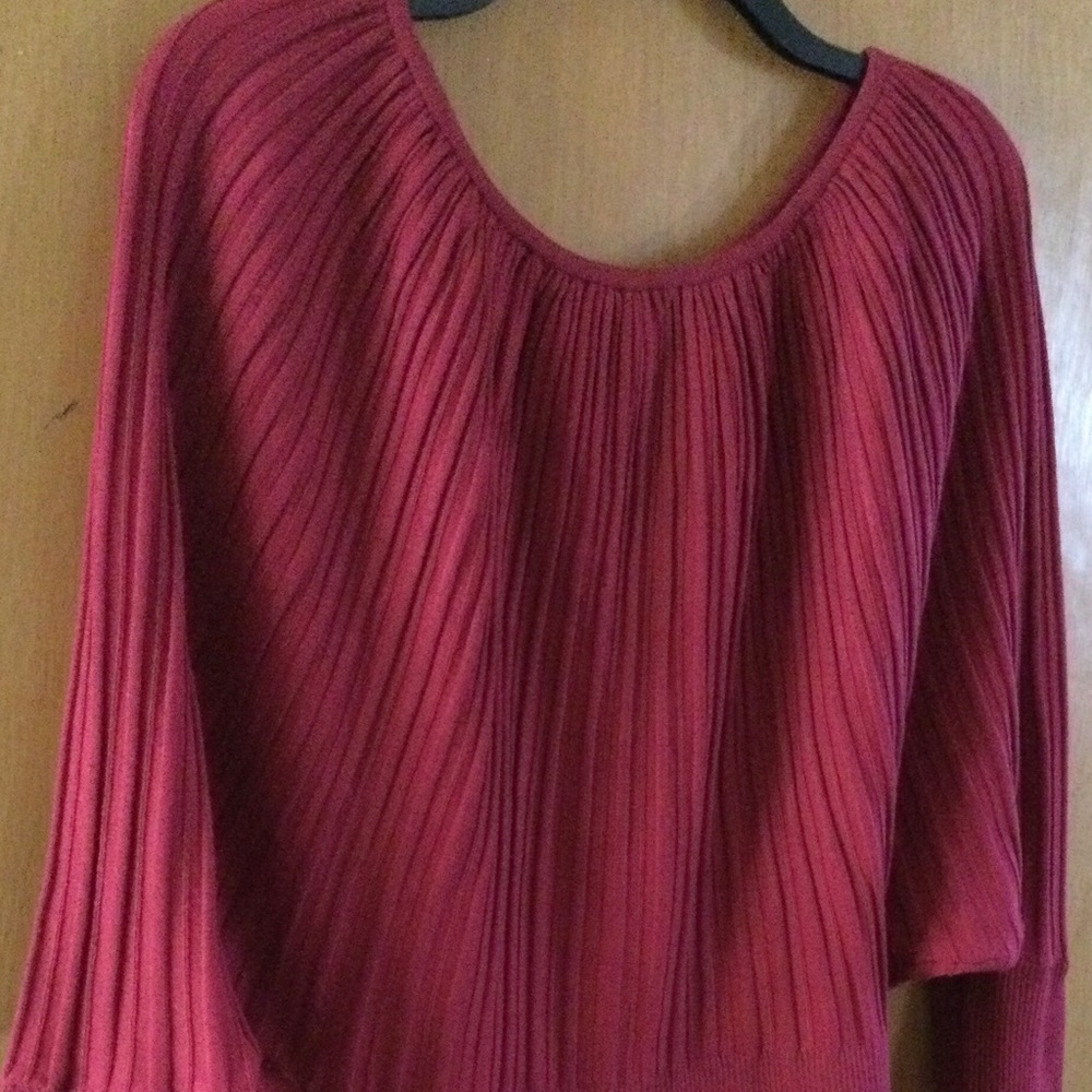 Cranberry dolman sleeve sweater